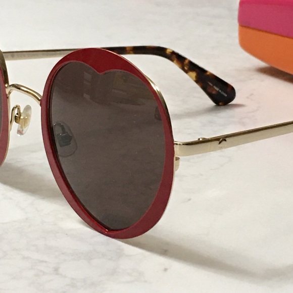 RARE HARD TO FIND Kate Spade “Rosaria” Heart Sunglasses NWOT - Picture 9 of 11